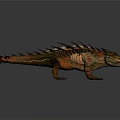 3D Rendered Mythical Lizard With Spiked Back Vibrant Scales And Sharp Claws