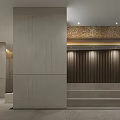 Luxurious SPA Sauna Interior Design With Wooden Benches And Relaxation Massage Beds