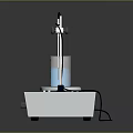 Household Electric Device With Control Panel Digital Display Metal Stand And Glass Beaker