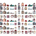 Vibrant Gift Boxes In Various Colors Neatly Arranged For Everyday Life