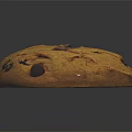 Freshly Baked Chocolate Chip Cookie With Soft Texture And Shiny Surface