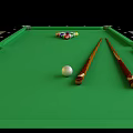Professional Billiard Table with Green Felt Surface Pool Balls and Cues