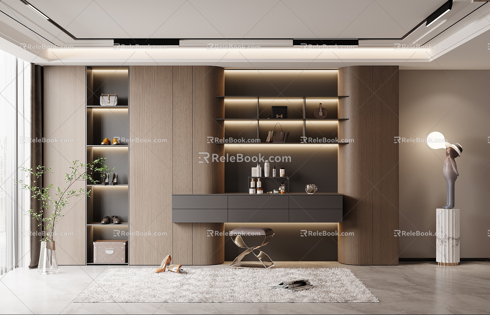 Modern wardrobe 3d model