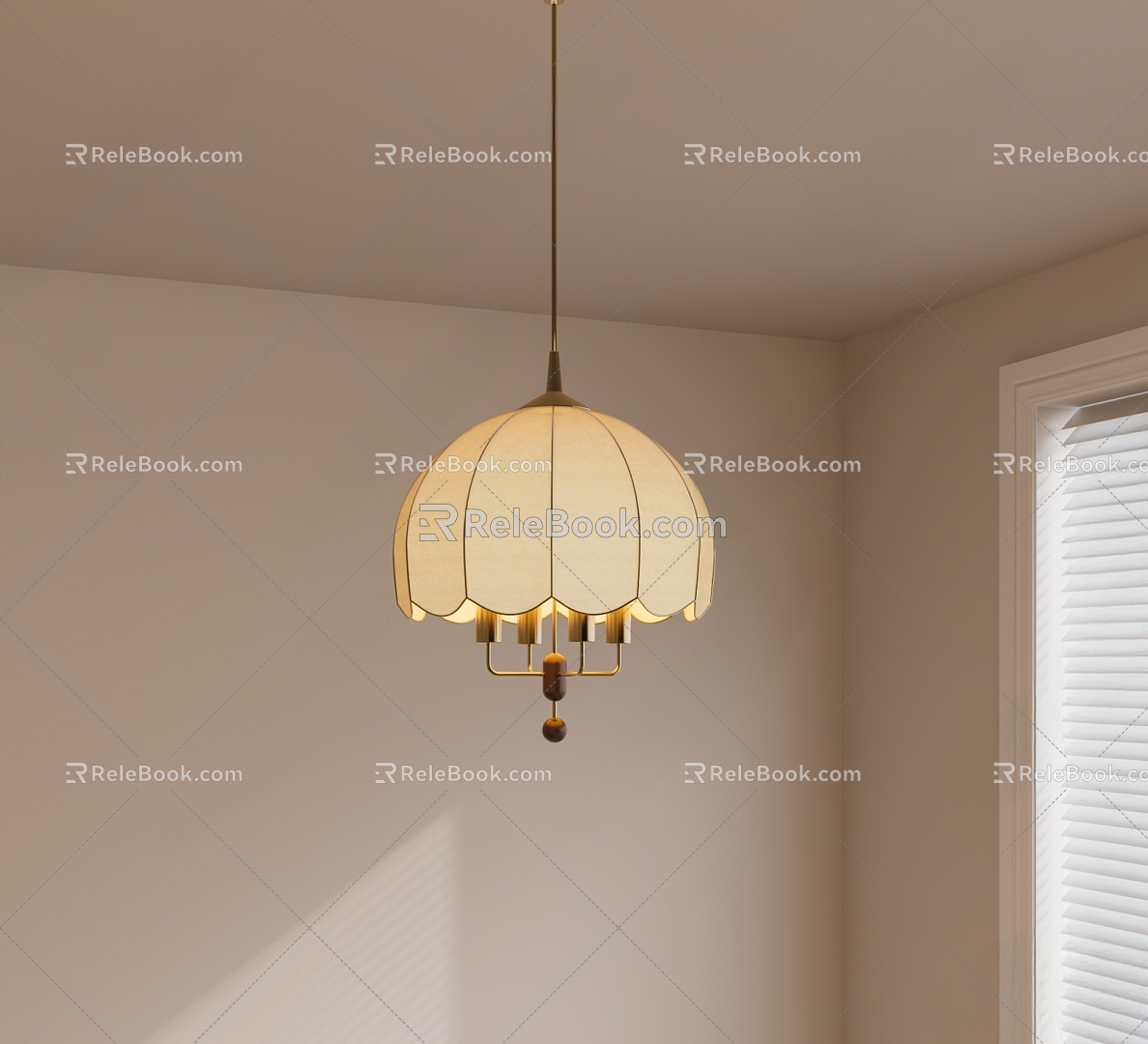 French Vintage Chandelier 3d model