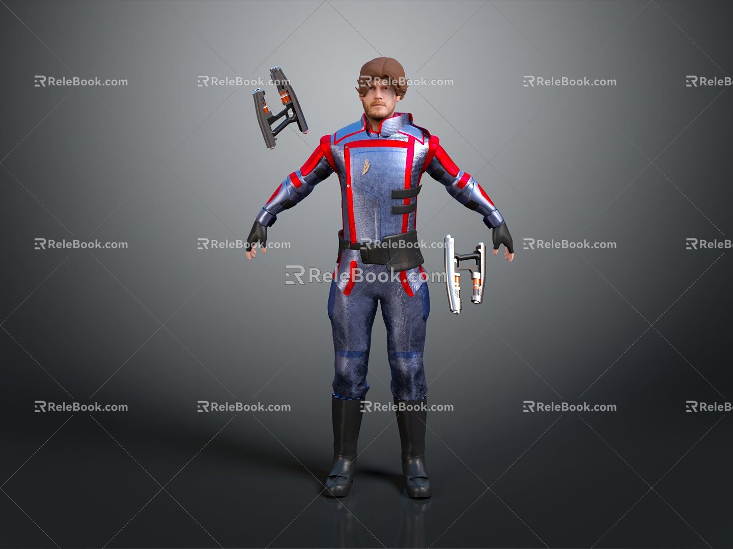 Modern game character star jue character game character 3d model