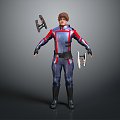 Modern game character star jue character game character 3d model