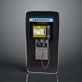 Emergency Phone Booth Structure With Public Safety Communication Features And Display Panel 3d model