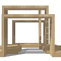 Modern Wooden Pergola Design With Geometric Frame Structure And Wooden Beams