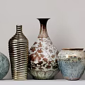 Ceramic Vessels With Various Shapes Artistic Patterns And Glazed Finishes