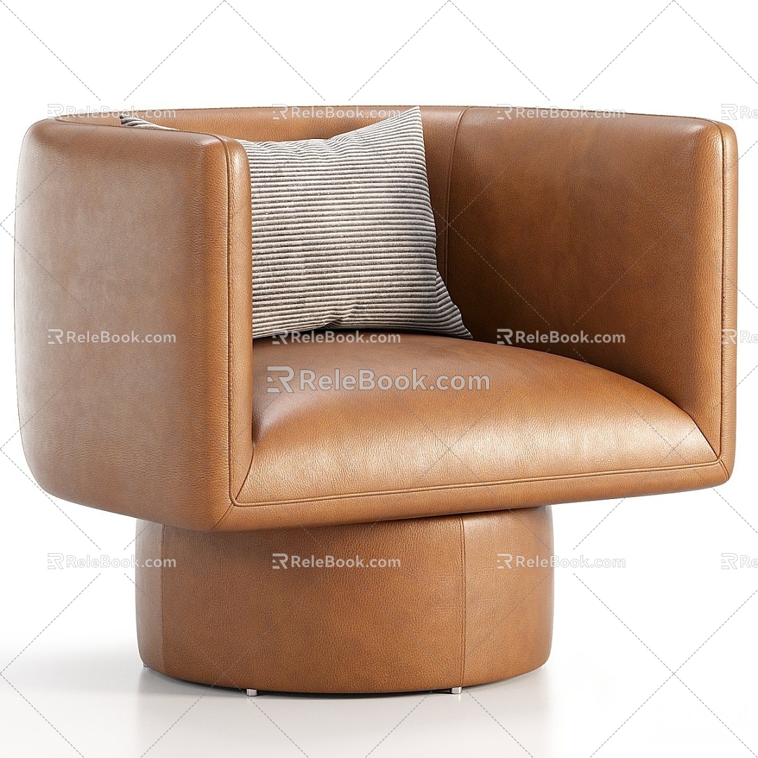 Modern Leisure Chair Fabric Leisure Chair Fashion Leisure Chair Pillow 3d model