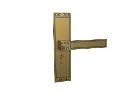 new chinese style door handle 3d model