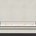 Modern Minimalist Fireplace Interior With Warm Flames And Sleek White Wall Design