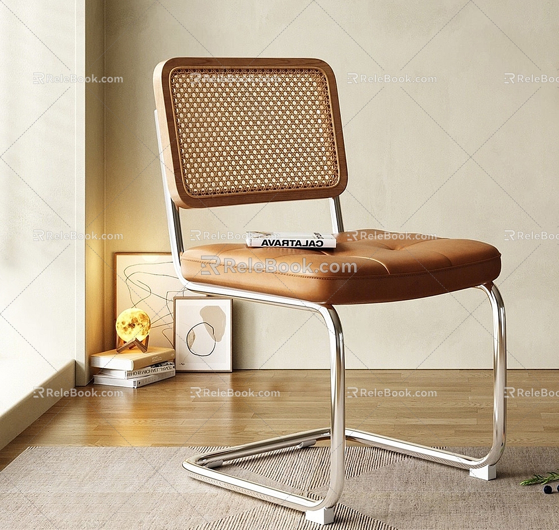 Simple Rattan Leisure Chair 3d model