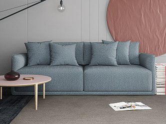 Nordic Double Sofa 3d model