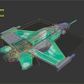 Modern Green Passenger Aircraft Model With Sleek Wings And Detailed Cockpit Design