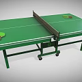 Sports Equipment Prestige Ping Pong Table With Green Tabletop Net Paddles Balls And Wheels