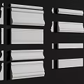 Gypsum Cornices Various Styles Displayed For Interior Decoration On Black Background