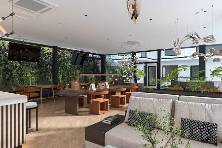 Modern Cafe 3d model