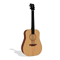 Handcrafted Wooden Acoustic Guitar Musical Instrument With Natural Wood Finish