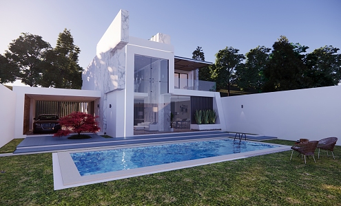 Single-family villa 3d model