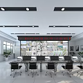 Monitoring and dispatching room 3d model