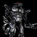 Futuristic Mechanical Weapon With Metal Armor Sharp Blades And Robotic Design