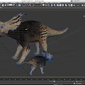 Realistic Triceratops Reptile Models Adult And Juvenile With Textured Skin