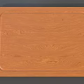 Wooden Cutting Board With Smooth Surface And Natural Grain For Kitchen Use