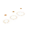 Modern Transparent Glass Chandeliers With Leaf Shaped Mesh Design And Illuminated Lighting