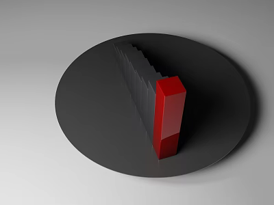 Modern Indoor New Year Booth 3d model