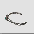 Classic Stylish Silver Bracelet With Twisted Design And Turquoise Gemstone Fashion Accessory