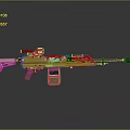 Tan And Beige Sniper Rifle With Tactical Scope And Detachable Magazine
