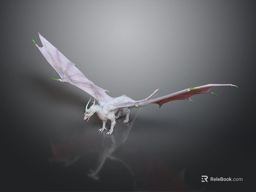 Modern game character White Dragon Western Dragon Monster texture