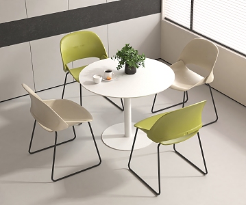 Modern leisure table and chair combination negotiation table and chair combination 3d model