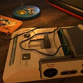 Modern game machine red and white machine little overlord 3d model