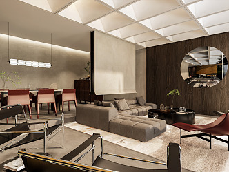 Hotel Living Room 3d model