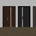 Modern Security Door Designs With Assorted Textures And Metal Handle Details 3d model