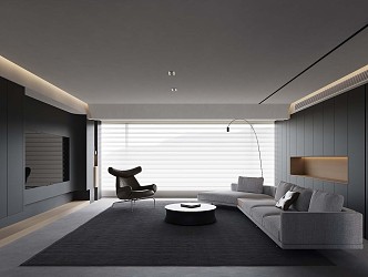 modern living room 3d model