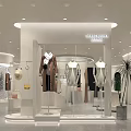 Elegant Style Clothing Store With Modern Interior Archway Entrance And Clothing Displays