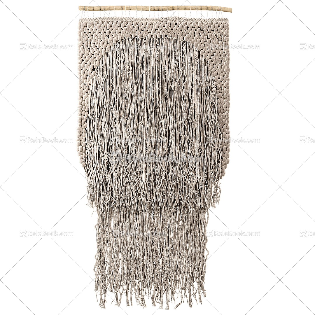 Ethnic Style Fabric Wall Hanging Woven Wall Hanging 3d model