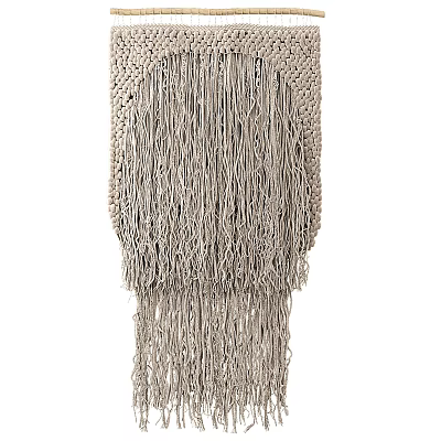 Handmade Macramé Wall Decor with Long Tassels and Natural Cotton Rope Design for Home 3d model