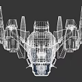 Futuristic Sci Fi Mechanical Vehicle With Multiple Engines And Complex Structure 3d model