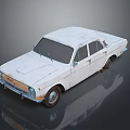 Vintage White Classic Car With Retro Body Design And Chrome Accents