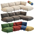 Modular Sectional Sofa With Various Colors For Comfortable Multi Seat Living Room 3d model