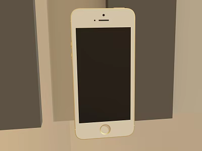 White Smartphone With Black Screen Front View And Sleek Modern Design 3d model