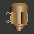 Golden Industrial Electric Motor With Heat Sink Ventilation And Metal Structure