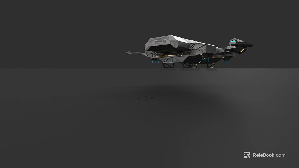 Futuristic Hovering Flying Vehicle With Sleek Design And Tech Features 3d model 