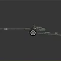 Vintage Green Military Cannon with Long Barrel Towed Carriage and Wheels Design