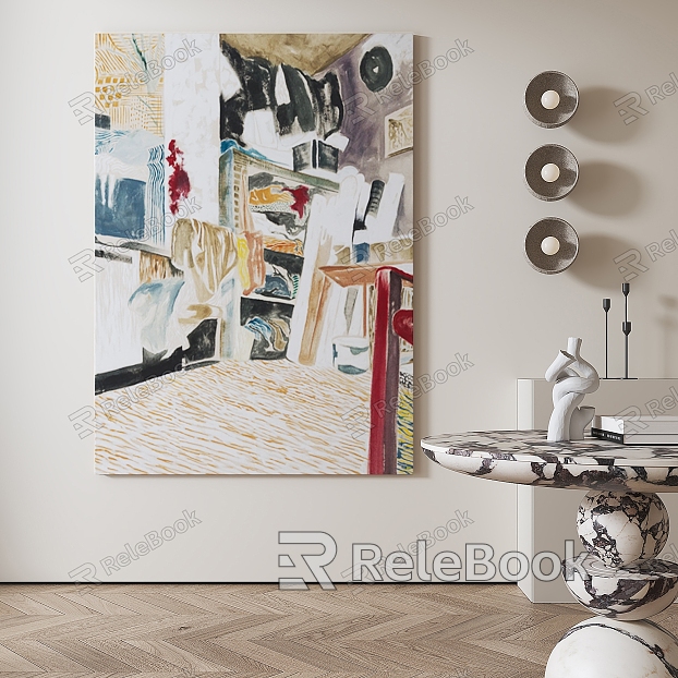 Wind abstract decorative painting model