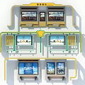 Bus stop board Billboard 3d model